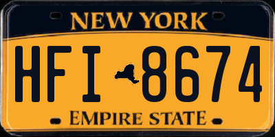 NY license plate HFI8674