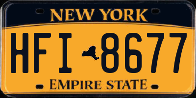 NY license plate HFI8677