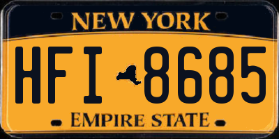 NY license plate HFI8685