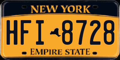NY license plate HFI8728