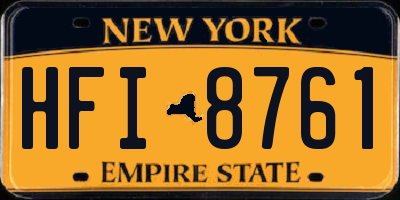 NY license plate HFI8761