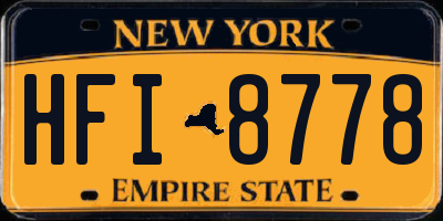 NY license plate HFI8778