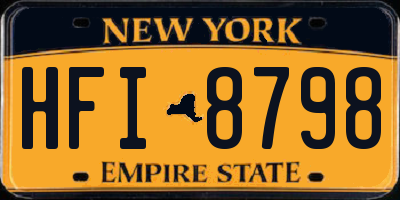 NY license plate HFI8798