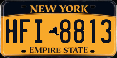 NY license plate HFI8813