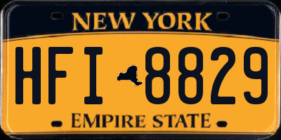 NY license plate HFI8829