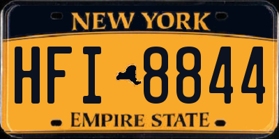 NY license plate HFI8844