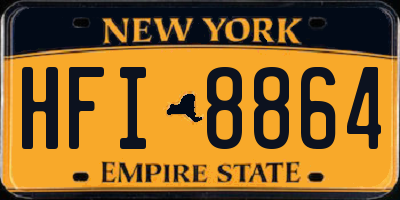 NY license plate HFI8864