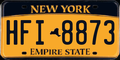 NY license plate HFI8873