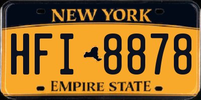 NY license plate HFI8878