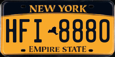 NY license plate HFI8880