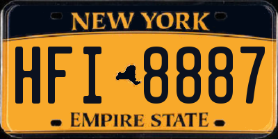 NY license plate HFI8887