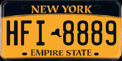 NY license plate HFI8889