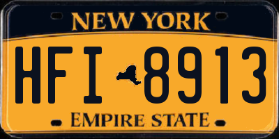 NY license plate HFI8913