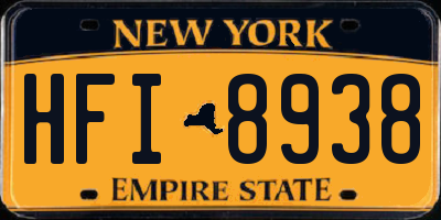 NY license plate HFI8938