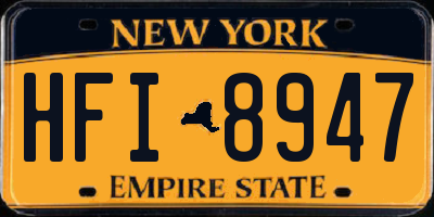 NY license plate HFI8947