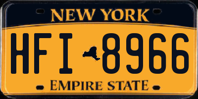 NY license plate HFI8966