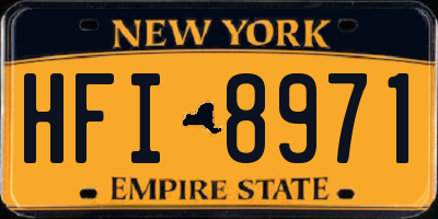 NY license plate HFI8971
