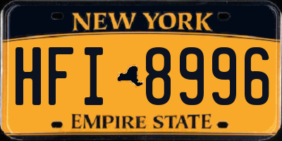 NY license plate HFI8996