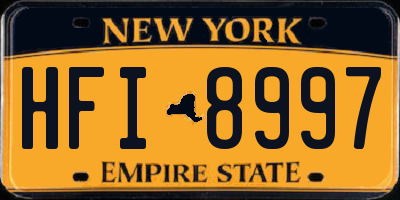 NY license plate HFI8997