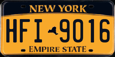 NY license plate HFI9016