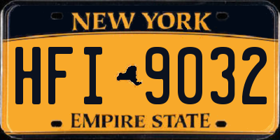NY license plate HFI9032