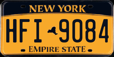 NY license plate HFI9084