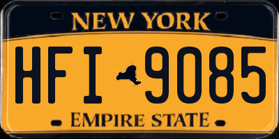NY license plate HFI9085