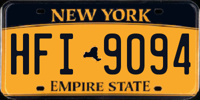 NY license plate HFI9094