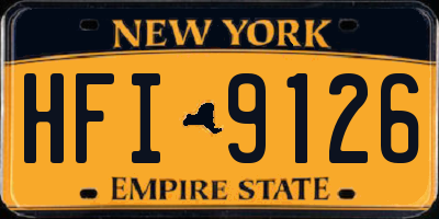 NY license plate HFI9126