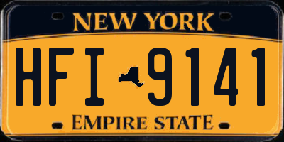 NY license plate HFI9141