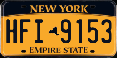 NY license plate HFI9153