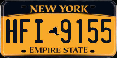 NY license plate HFI9155