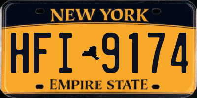 NY license plate HFI9174