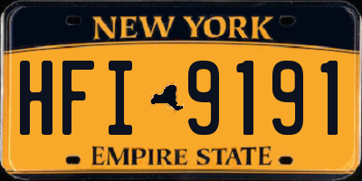 NY license plate HFI9191