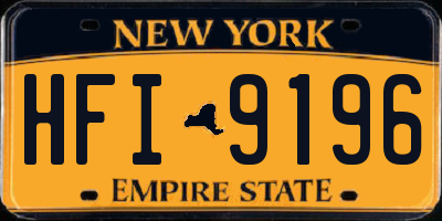 NY license plate HFI9196