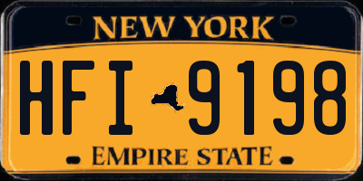 NY license plate HFI9198
