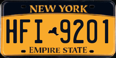 NY license plate HFI9201