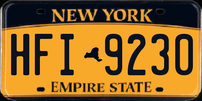 NY license plate HFI9230