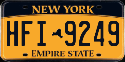 NY license plate HFI9249