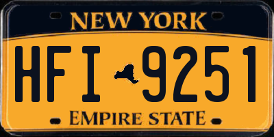 NY license plate HFI9251