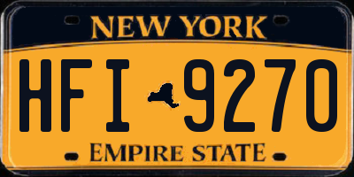 NY license plate HFI9270
