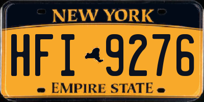 NY license plate HFI9276