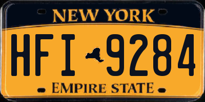 NY license plate HFI9284