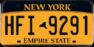 NY license plate HFI9291