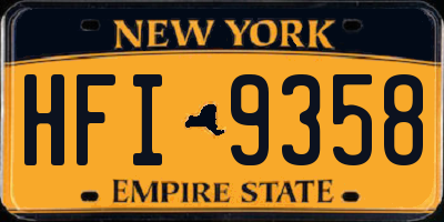 NY license plate HFI9358