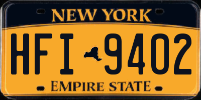 NY license plate HFI9402