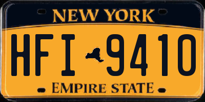 NY license plate HFI9410