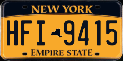 NY license plate HFI9415