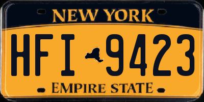 NY license plate HFI9423