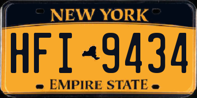 NY license plate HFI9434